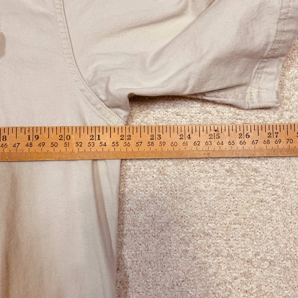 Wrangler Mens Medium Comfort Flex Short Sleeve Button Down Shirt Tan Khaki - Picture 5 of 6